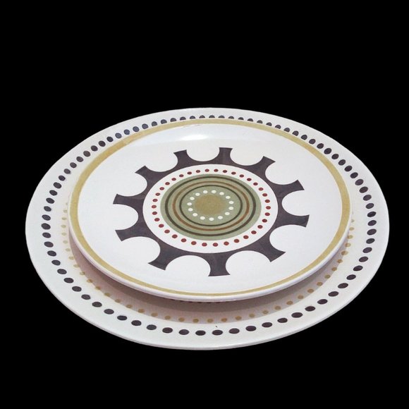 Rachael Ray Hand Painted Breakfast Set,  Farmhouse Kitchen, Plates and Bowls - Picture 7 of 13